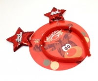 Ободок красный NT92-2 (2 звезды "Merry Christmas")