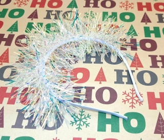 Ободок с мишурой NT92-8 ( саребристый/ золотистый)