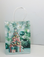Пакет подарочный новогодний, крафт 16*21