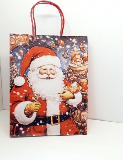 Пакет подарочный ,новогодний ,крафт 21*27