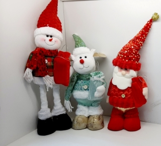 Снеговик/Дед Мороз/Олень светящийся 45 см. 5-21