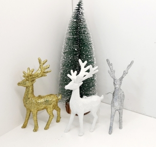 Нов. игр. Олень блестящий 15 см.В45-14