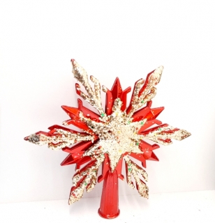 Макушка для елки "Звезда" с блестками В45-30