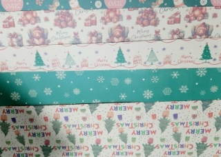 Бумага для упаковки,новогодняя 50*70 5 шт.SDD-23 (крафт)