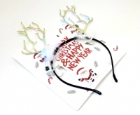 Ободок"Олень" с мехом NF92-22 (cветящийся)