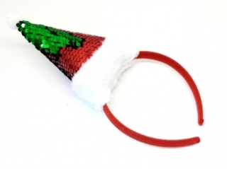 Ободок красный с колпачком NF92-21(c пайетками)