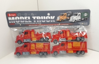 Маш. Набор машин в пакете 4 шт. YM-C50 ( пожарные)