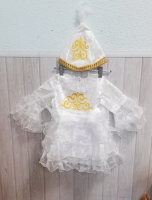 Костюм новогодний "Кыз жорга" р-р 28-34 (белый)