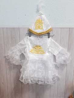 Костюм новогодний "Кыз жорга" р-р 28-34 (белый)