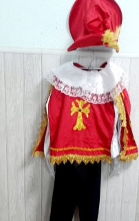 Костюм новогодний "Мушкетер" рр 30-36 (красный)