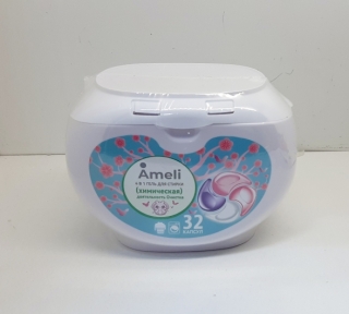 Капсулы для стирки "Ameli" 4 в 1 32 шт. 02373