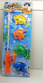 Набор рыбалки на картоне SFY-6623 (4 рыбки)