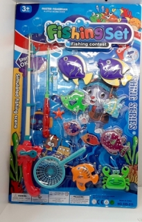 Набор рыбалки на картоне 555-311 (8 рыбок)