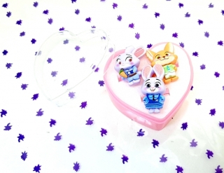 Колечки детские в футляре 3 шт. (Зверополис)