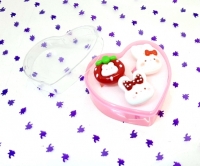 Колечки детские в футляре 3 шт. (зайчики-медвежата)