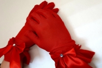 Перчатки гипюровые №5 (короткие с бантиком)