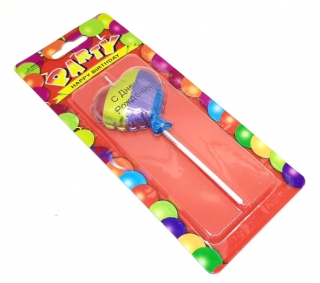 Свеча для торта "Шарик. С днем рождения" 105