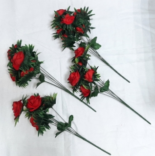 Стат. цв. Розы красные 50 см.Z-037 ( 6 голов)
