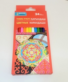 Карандаши цветные 24 цв.6558 (Qazaq Бренд)