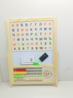 Доска- мольберт деревянная 26*36 см.607-21 ( на каз. яз.)