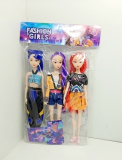 Кукла "Fashion Girl" в пакете 3 шт.QY2608 (K-POP)