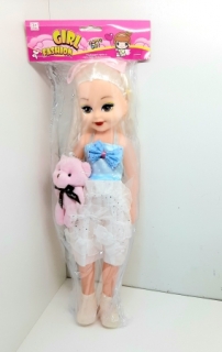 Кукла "Girl Fashion" в пакете 40 см.SM18-15 ( c медвежонком)