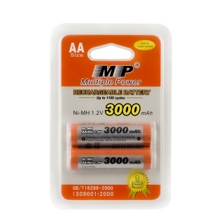 Батарейки "МР" 2 шт. 3000mah (акумм.)