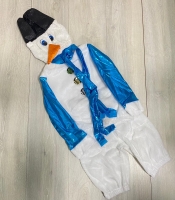 Костюм новогодний "Снеговик" рр 30-36 (голубые рукава)