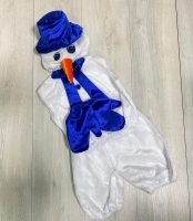 Костюм новогодний "Снеговик" рр 30-38 (со шляпой)