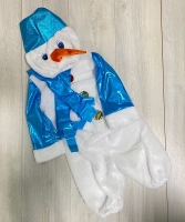 Костюм новогодний "Снеговик" рр 30-36 (с ведром)