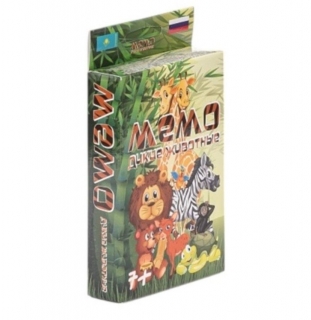 Настольная игра "Мемо. Дикие животные" 80209 (ТОО "ALA Expo")