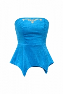 Жилетка-корсет однотонная с орнаментом