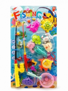 Набор рыбалки на картоне 0191 (8 рыбок)