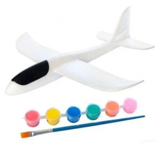 Самолет пенопластовый с красками
