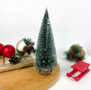 Елочка на деревянной подставке 15см. А88-1
