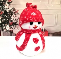 Снеговик в шапке 33 см. F-108