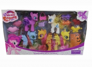 Лошадка Пони в коробке 5 шт. XQ822 (с заколками)