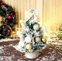 Елочка в мешковине 33 см.F-4/6