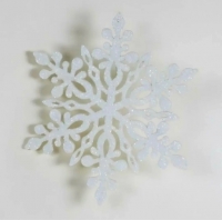 Подвеска "Снежинка" белая 38 см.F-88