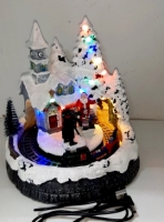 Сувенир музыкальный 20 см.YL-6 ( жел. дорога с фотографом)