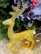 Олень золотистый,светящийся 80 см.СL-14