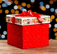 Подарочная коробочка 15*15*15 7139-3 ( С новым годом!)