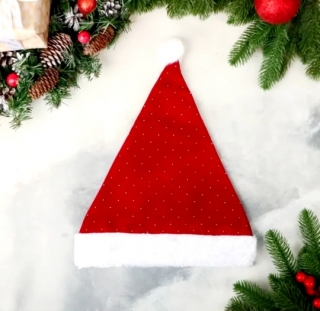 Колпак Деда Мороза 014 ( со стразами)