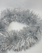 Мишура серебристая 24 см. * 1,8 м. А-15