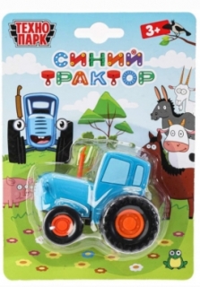 Трактор на картоне NF2024-8 (Синий трактор)