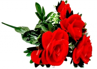 Стат. цв. Розы красные 50 см. Х-81 (7 голов)