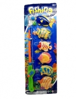 Набор рыбалки на картоне 2286В (6 рыбок)