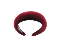 Ободок для волос широкий, объемный цветной, велюровый