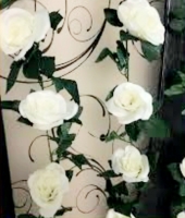 Лиана искусственная с розами 2 м. 12-22