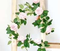Лиана искусственная с пионами 2,1 м. 12-20